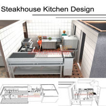 Shinelong Customized Projekt Steakhaus Küche Design obwohl Shinelong